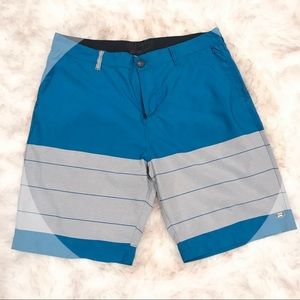 BILLABONG WALK SHORTS BLUE & GRAY SIZE 36